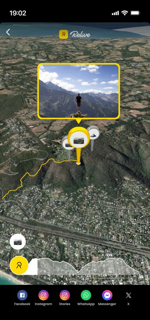 Relive 3D terrain view